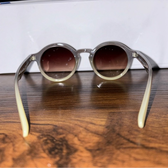 Brown and Tan Round Glasses with Double Bridge - Picture 4 of 5